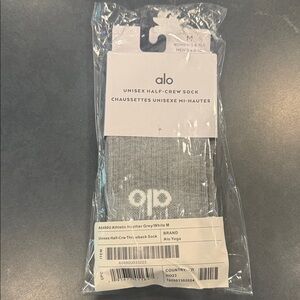 Alo Unisex Half-Crew Sock - New in Package